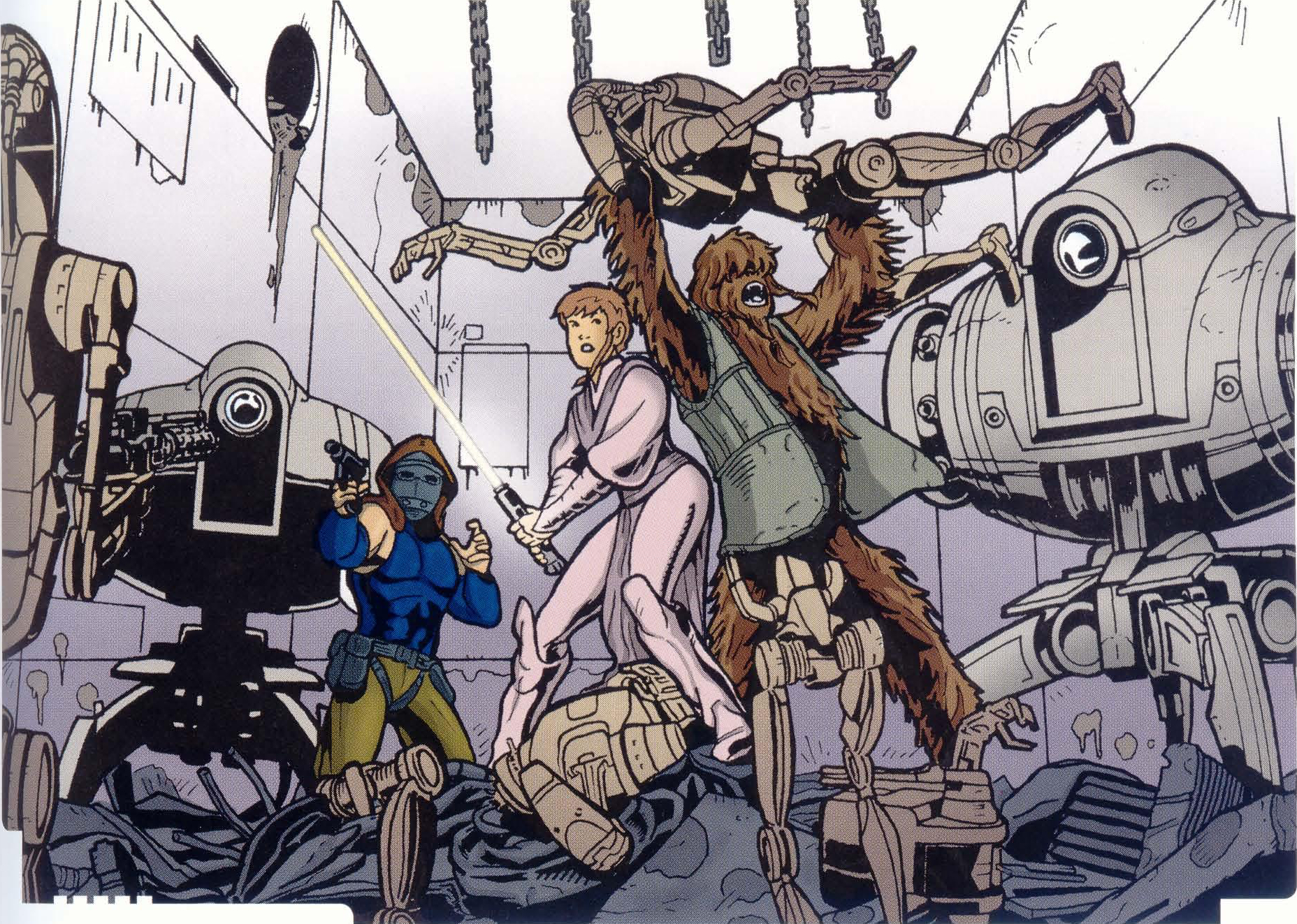 Rorworr, Vor'en Kurn, and Sia-Lan Wezz deal with a battle droid ambush in close quarters.