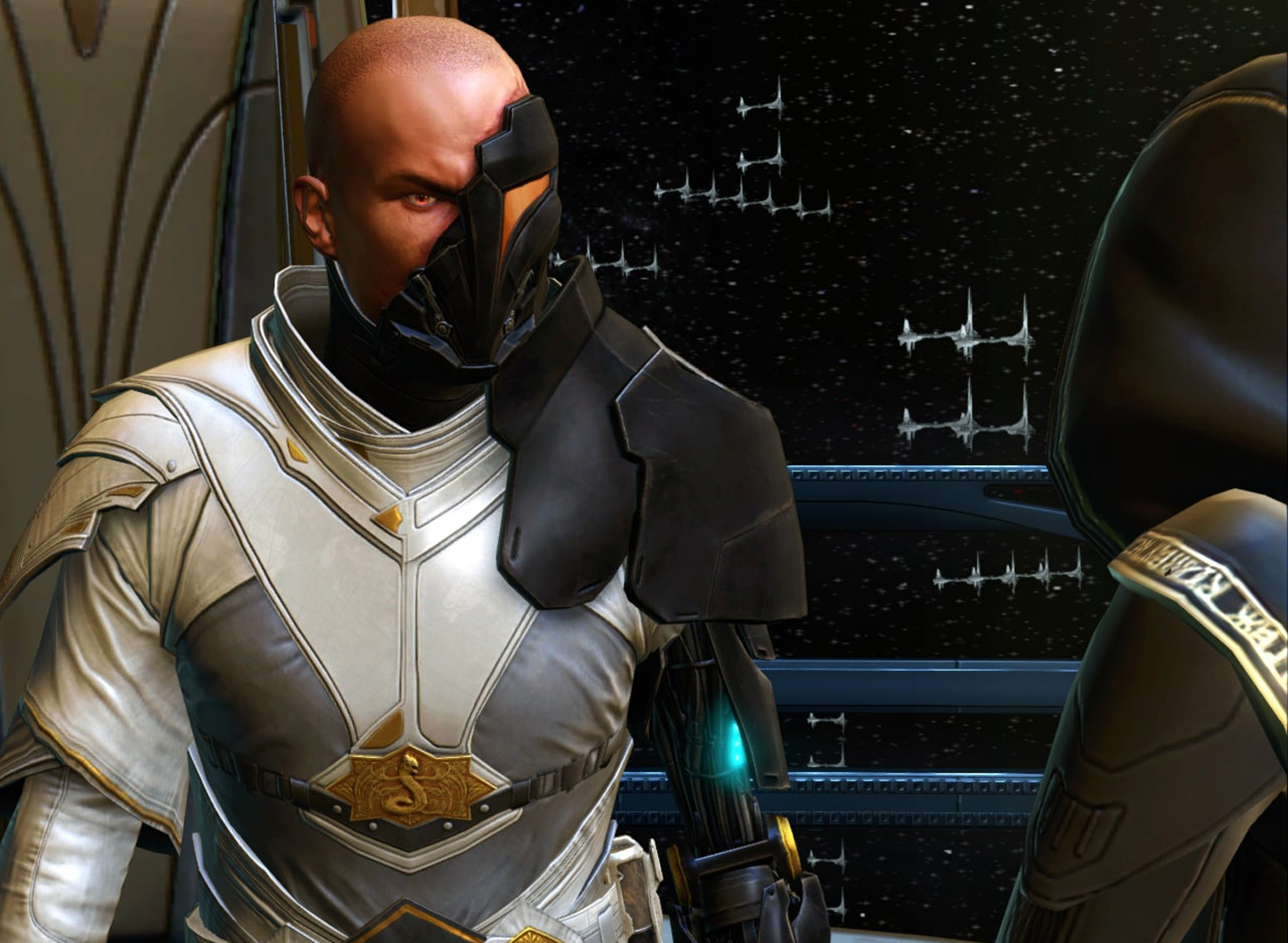 Arcann contemplates being unable to find the Outlander.