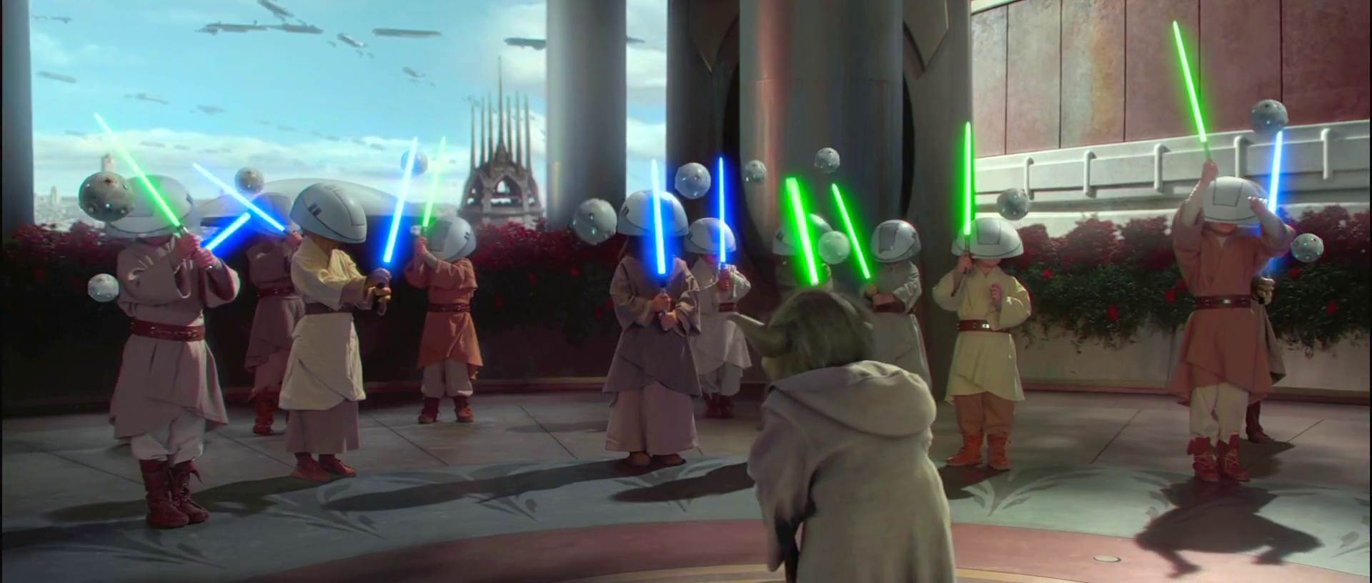 As Grand Master of the Jedi Order, Yoda personally oversaw the younglings' training in the Jedi Temple on Coruscant.