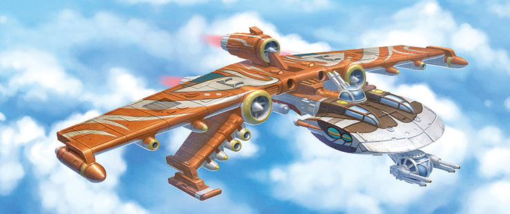 Esege Tuketu's custom painted orange K-wing fighter