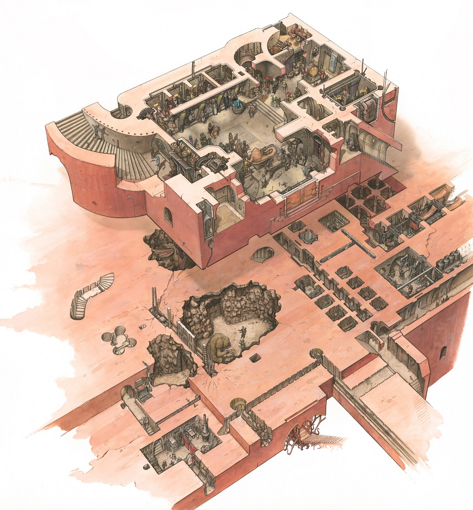 Jabba's audience chamber cutaway