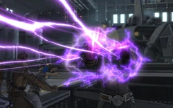 Lana blasts the Skytroopers as the Gravestone takes off.