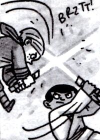 Roan and Pasha in Lightsaber Fencing