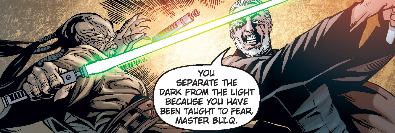 Bulq attacking Dooku.