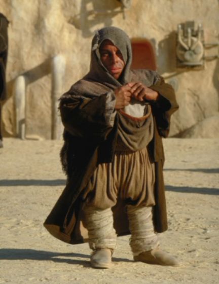 Actor Warwick Davis in Star Wars Episode I.