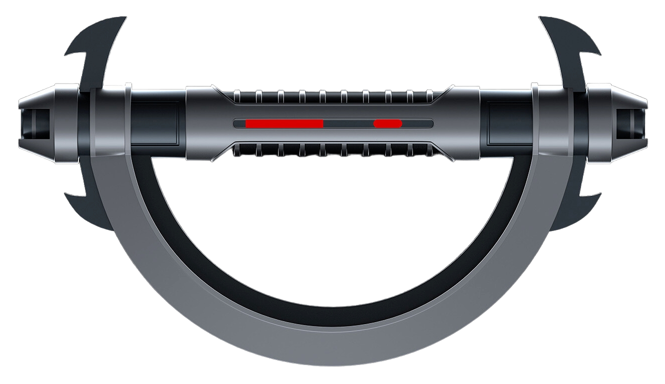 The hilt of the saber in crescent formation