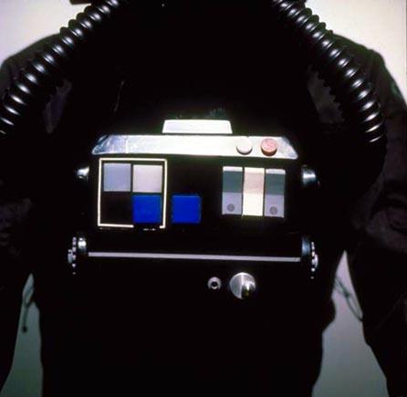 Closeup of TIE pilot life support chest piece