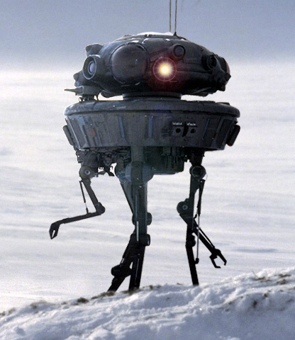 A Viper probe droid in search of the Echo Base.