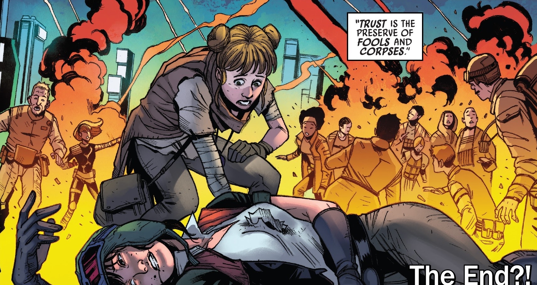 Aphra's apparent sacrifice inspired the Milvaynians to riot.