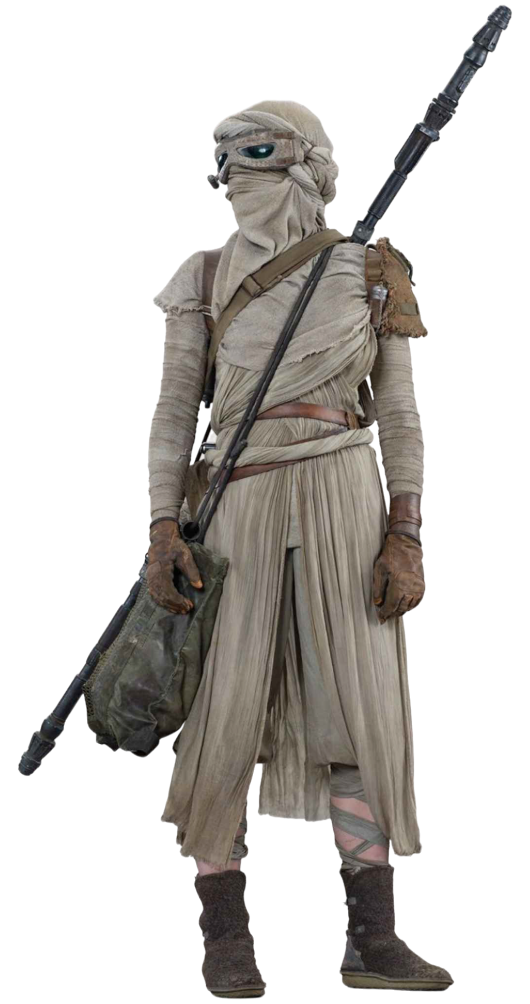 Rey's survival gear was crucial for traversing the Starship Graveyard, as were the many tools she carried.