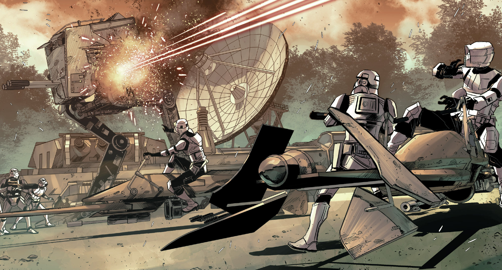 The Rebel assault against the Imperial outpost on Endor, the day after the Death Star II's destruction.