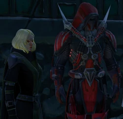 Lana Beniko on Yavin 4 with Darth Marr