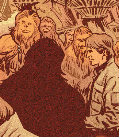 Han Solo prepares the Wookiees for battle.