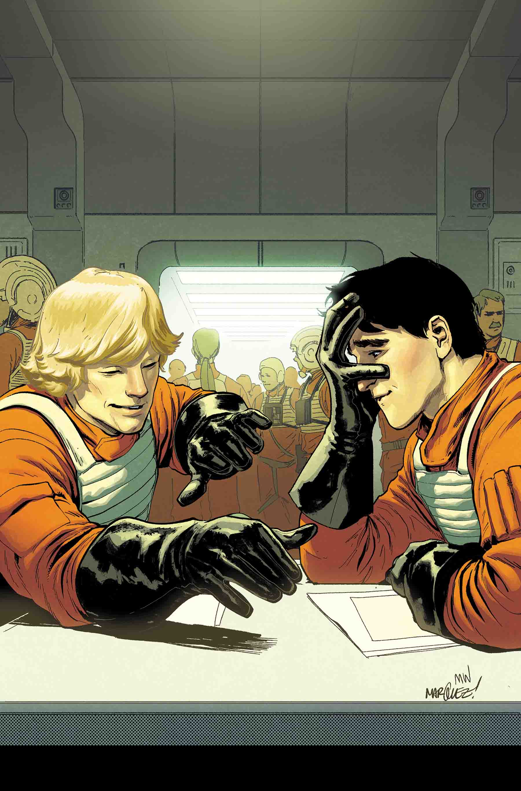 Skywalker and Wedge Antilles reunite.