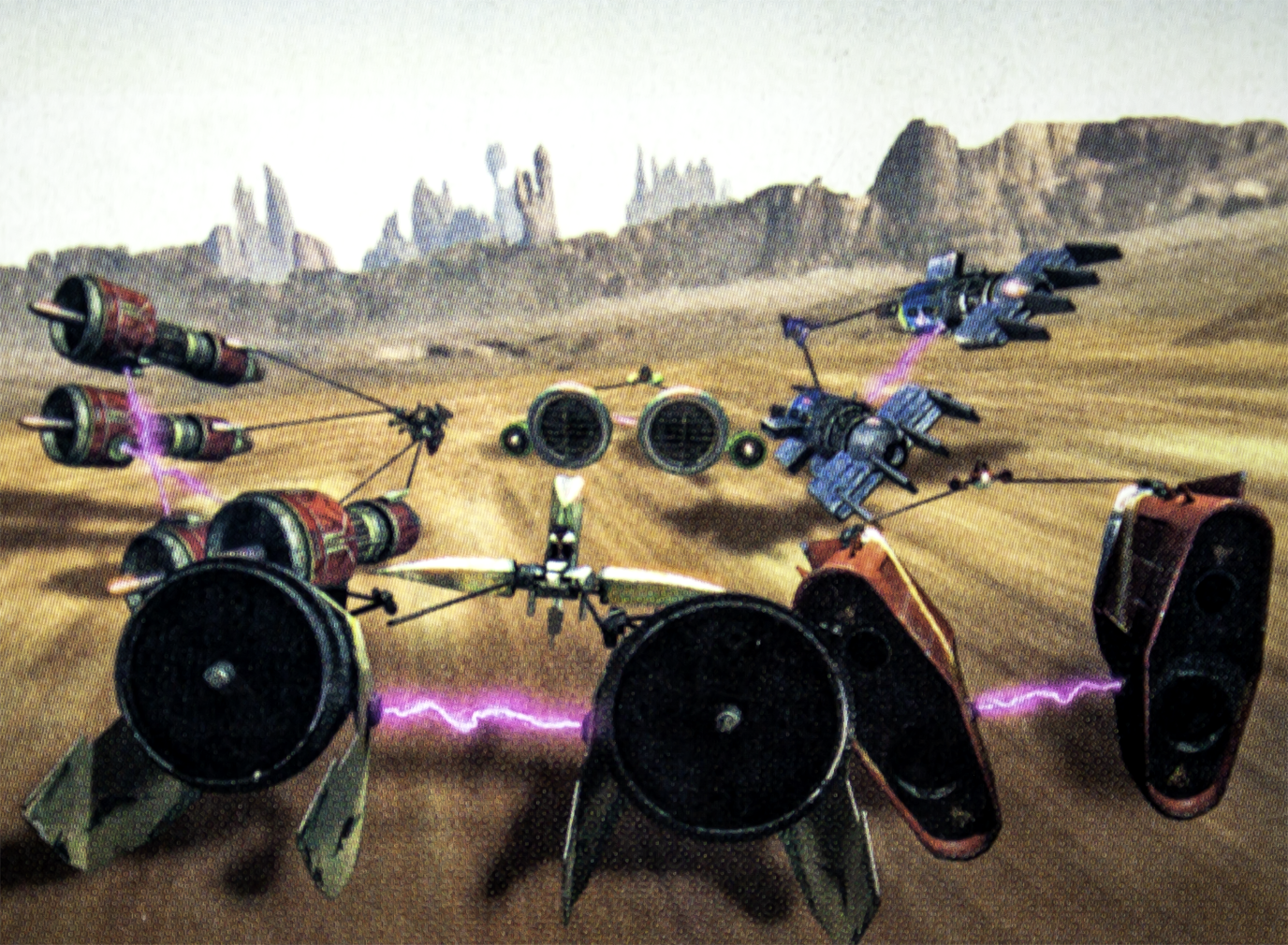 Cy Yunga pilots his Podracer on Tatooine.