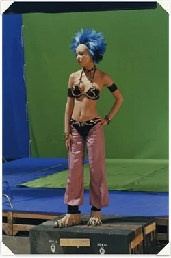 Shaliqua's full costume during filming