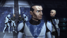 Rex overrides Dogma and forgoes Pong Krell's order to execute Fives and Jesse.