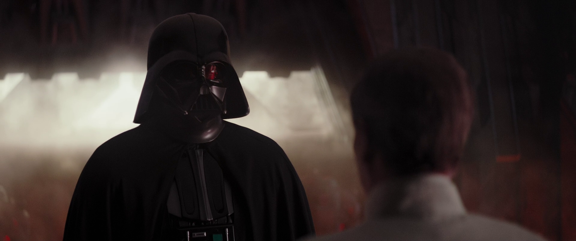 Vader confronts Krennic at Mustafar following the news of Galen Erso's betrayal