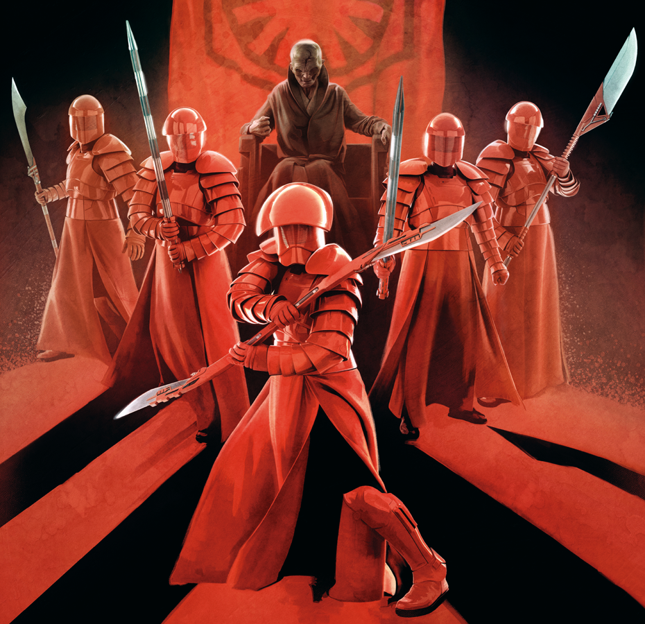 Inspired by the Emperor's Royal Guard, the Elite Praetorian Guard served as personal bodyguards of Supreme Leader Snoke.