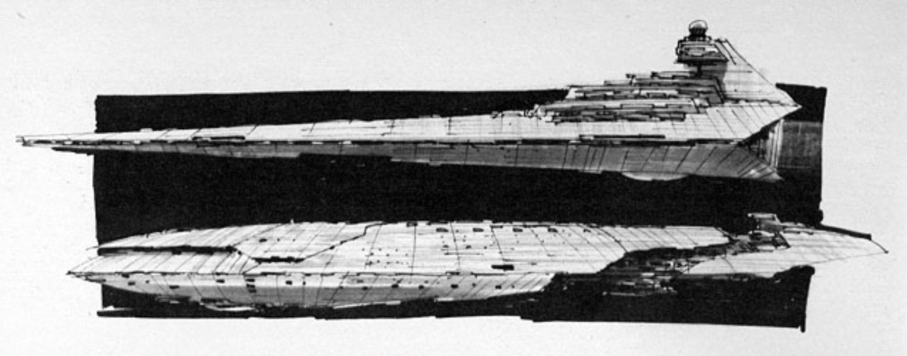 The cruiser is almost physically identical to the Rebel Cruiser concept art drawn by Joe Johnston.