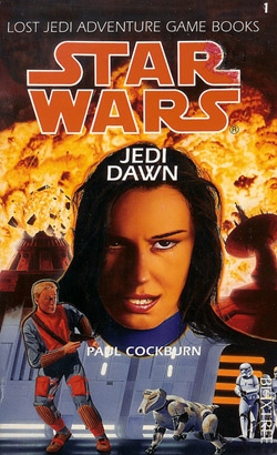 The cover of Jedi Dawn illustrates events from the Battle of Toprawa.