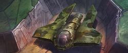 Sunny Bounder's green M3-A interceptor