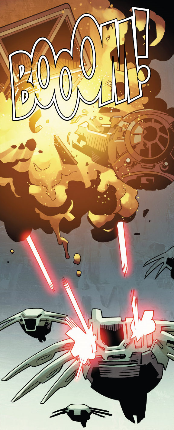 Valance's TIE fighter is shot down by Qhuloskian fighters.