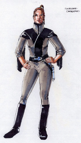 Knights of the Old Republic concept art of Vima Sunrider