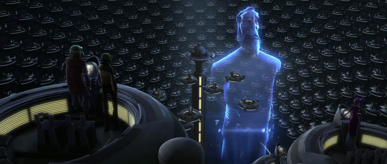 Count Dooku, leader of the Confederacy of Independent Systems, addresses the Senate.