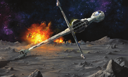 Farlander flying a B-wing