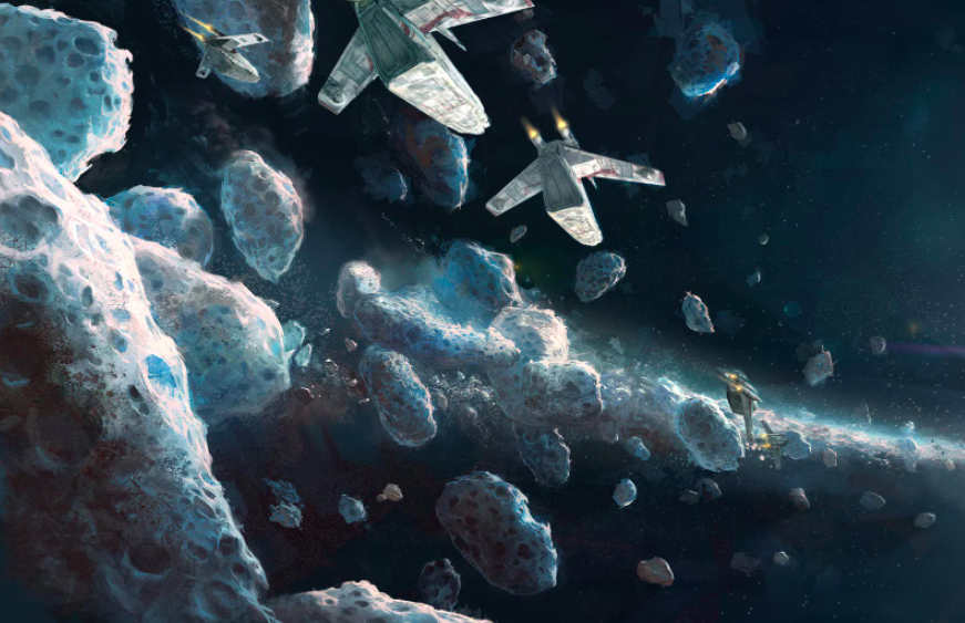 Concept art of Republic ships approaching Vizsla Keep 09.