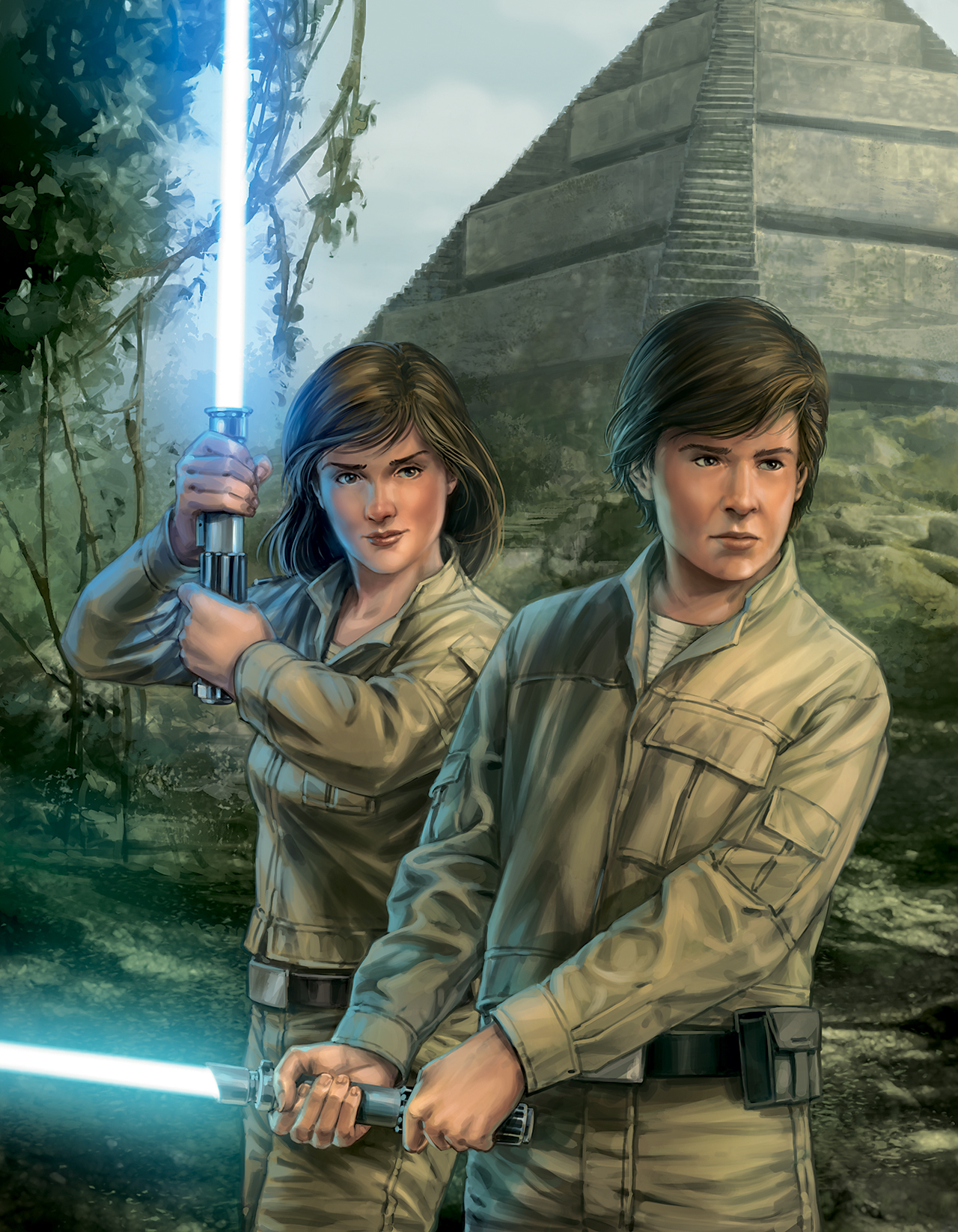 Jacen Solo with his sister on Yavin 4