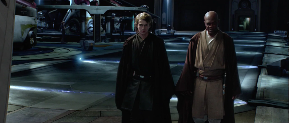 Anakin Skywalker wore darker robes than the other members of the Jedi Order.