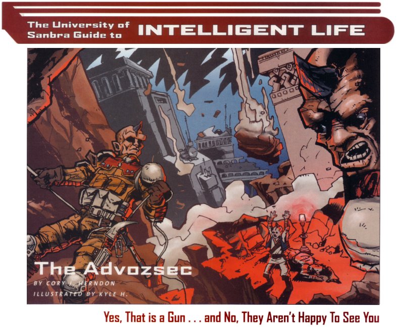 The University of Sanbra Guide to Intelligent Life: The Advozsec appearance in Common Appearance