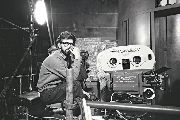 George Lucas on the set of A New Hope