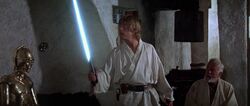Luke with Lightsaber 1