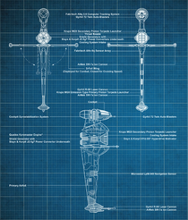 ASF-01 B-wing starfighter blueprints-sw card trader