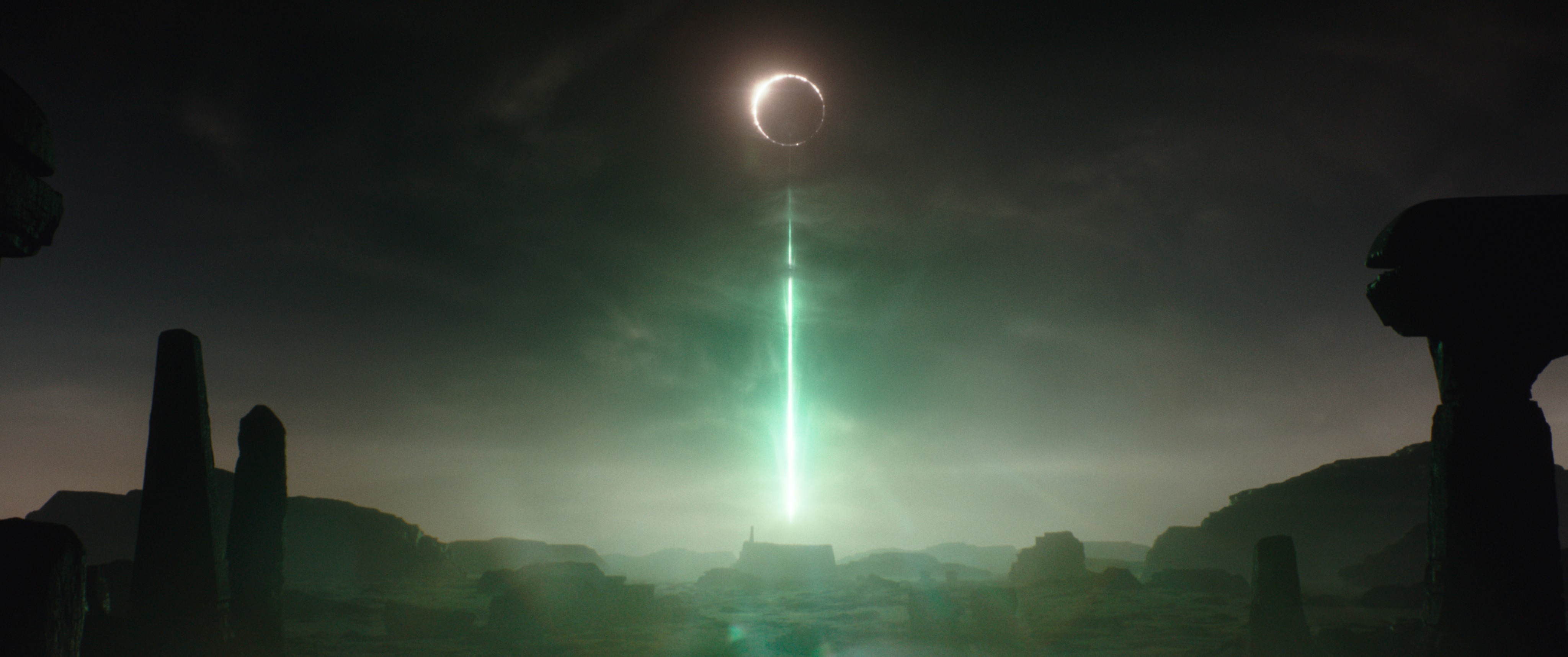 The Death Star firing on Jedha City.