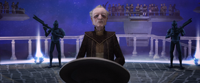 Palpatine adresses the festival