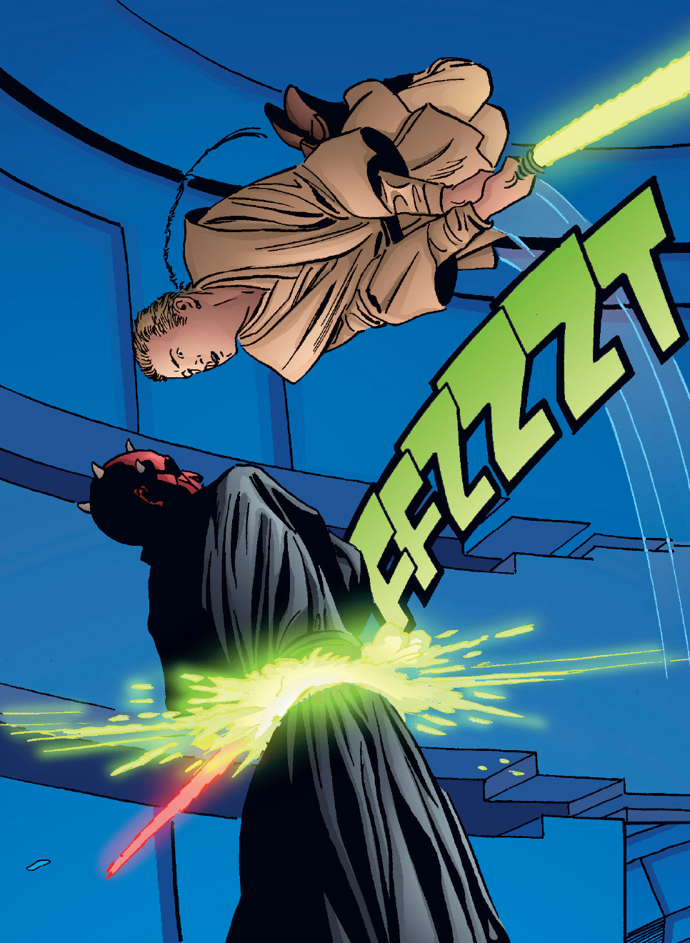 Darth Maul's defeat at the hands of Obi-Wan Kenobi