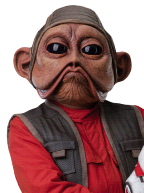 Nien Nunb, a Sullustan pilot of the Resistance.