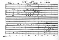 A sheet of McNeely's handwritten score for 