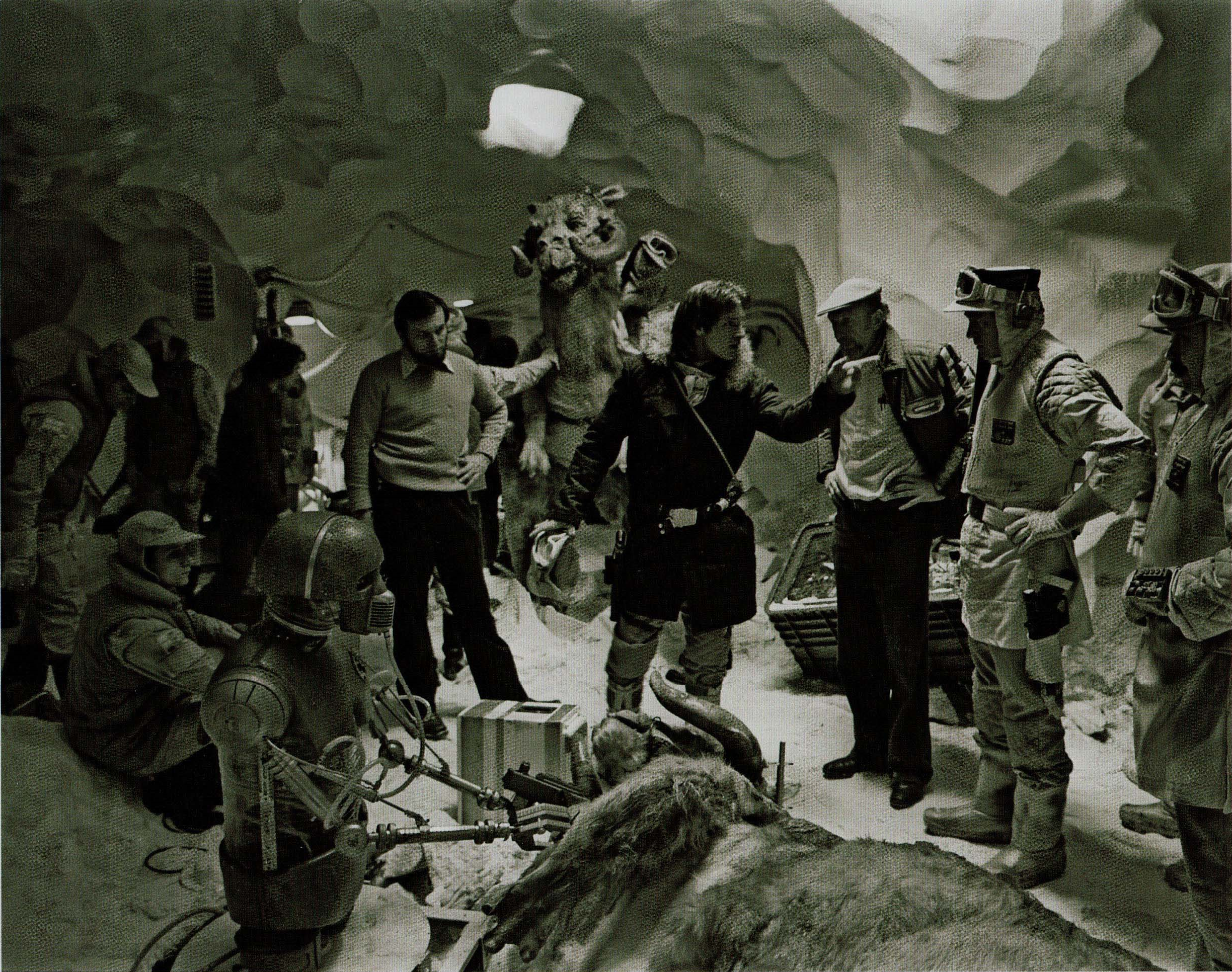 Ray Hassett (right) on the set of The Empire Strikes Back