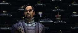 Bail Organa in de Senate tijdens de Clone Wars