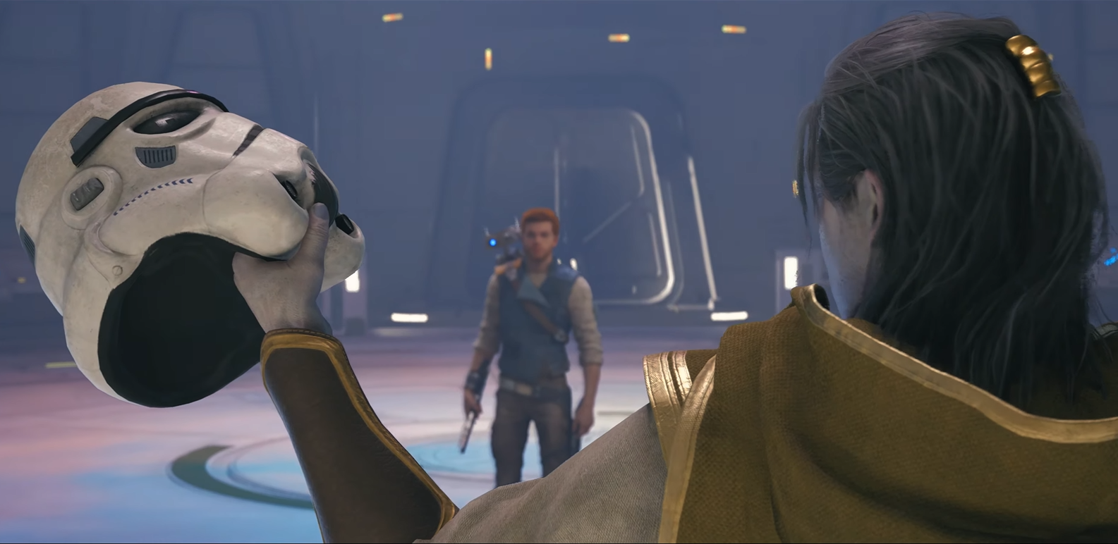 Kestis confronts Gera during the battle at the observatory.