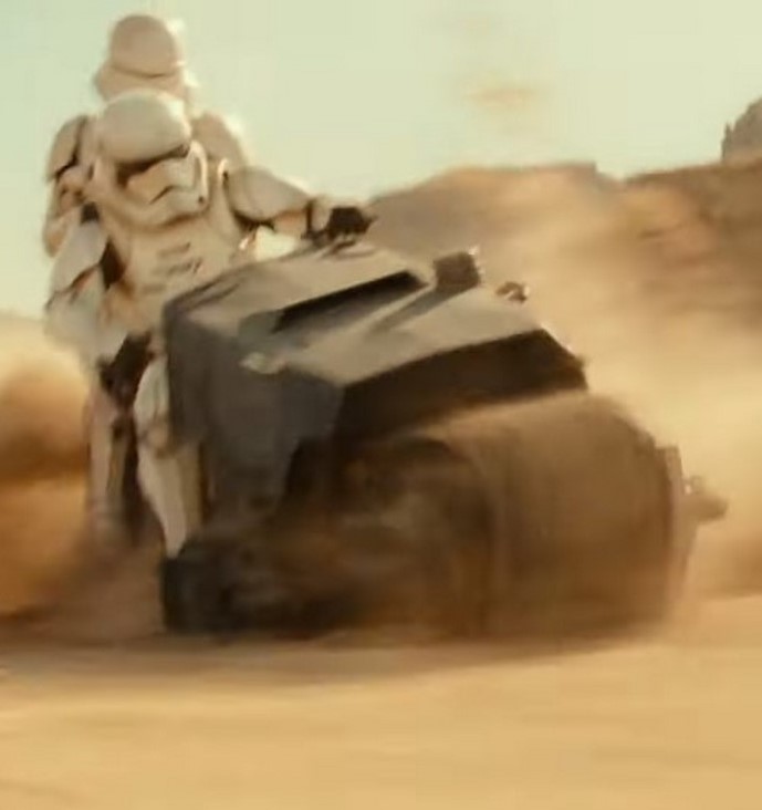 First Order utilizing 125-Z treadspeeder bikes on Pasaana