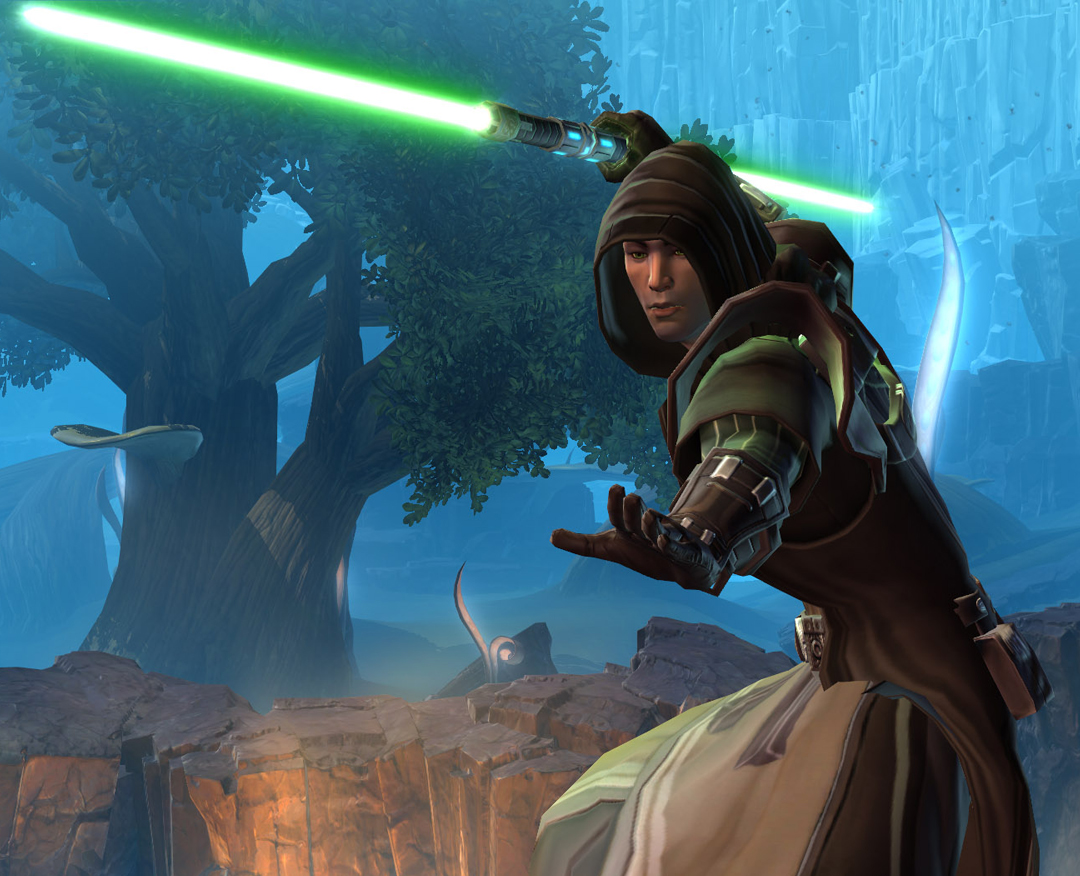 A sample Jedi Consular from the Star Wars: The Old Republic website