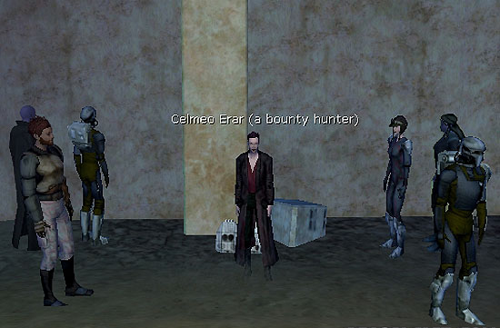 Tearfin harboring a randomly generated name in an early version of the "Hero of Tatooine" questline.