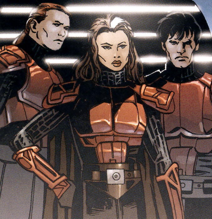 Ganner Krieg, Marasiah Fel, and Antares Draco appear before the Jedi Council.