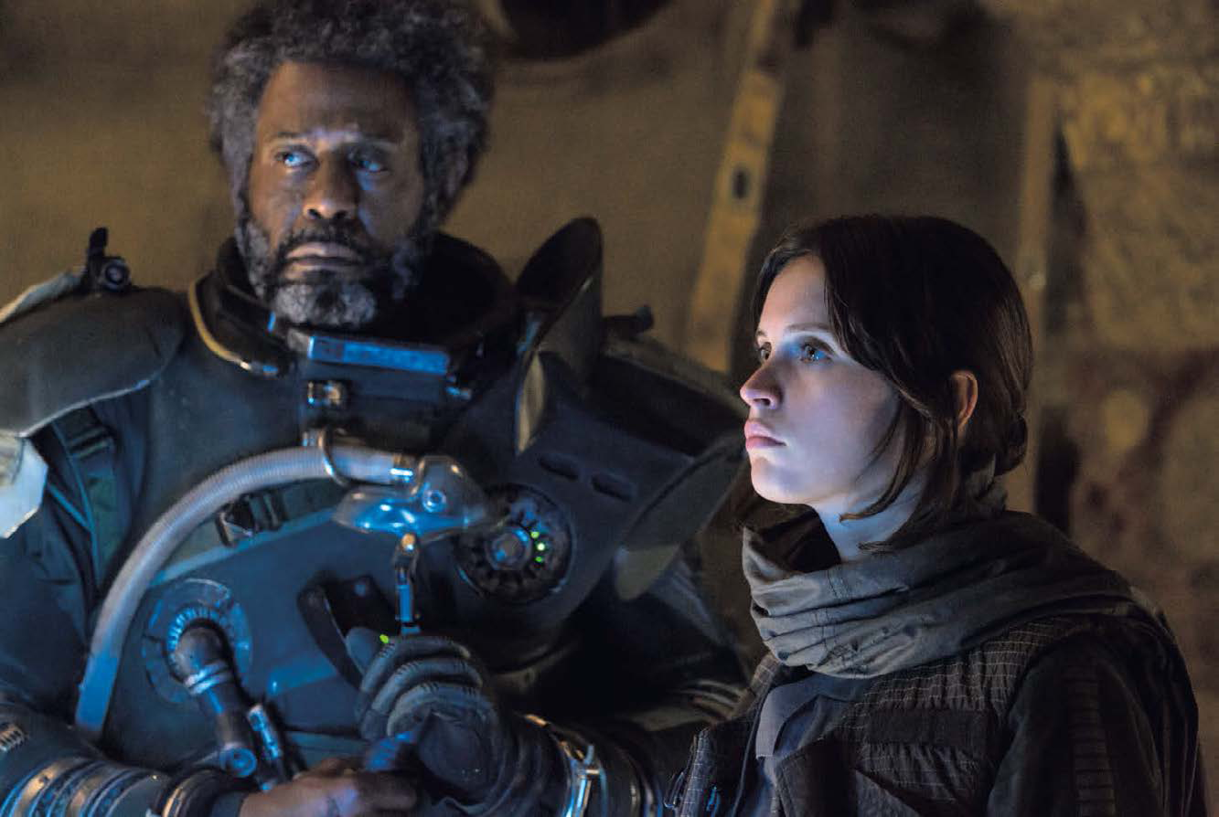 Jyn is reunited with Saw Gerrera after many years.